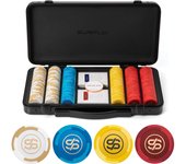 Ficha de póquer Texas Clay Godel de 14 g SLOWPLAY, 300 piezas con chip de policarbonato resistente fabricado en Alemania, regalo perfecto para entusiastas del póquer, juego de Hold'em