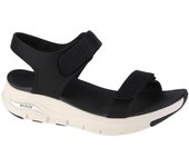 Skechers Arch Fit-Touristy, Sandalias Mujer Negro 39 negro