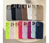 Funda de silicona líquida mejorada con carga inalámbrica para iPhone 16, 15, 14, 13, 12, 16 Pro Max, 16 Plus, color caramelo iPhone 13 Pro Max