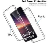 Funda transparente de 360 grados para Samsung S25 Ultra S24 FE S23 A36 A16 A56 A55 A05 5G iPhone 16 15 14 11 12 13 Pro Max Samsung S21 transparente