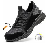 Zapatillas de seguridad para el trabajo, botas de seguridad industriales para mujeres y hombres, zapatos de seguridad transpirables, zapatos de trabajo ligeros, zapatos para hombres con punta de acero 37