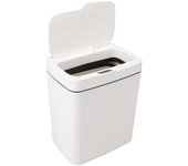 Cubo de basura automático de 18 l PP con sensor de movimiento, tipo batería, cubo de basura inteligente con tapa para baño