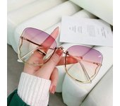 Gafas de sol sin montura de diseño de lujo para mujer, gafas de sol sexys, gafas de sol deportivas con degradado para niñas