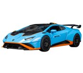 Modelo de coche deportivo Lambor Hurricane STO a escala 1/32, coche de juguete y metal fundido a presión, modelo de luz y sonido, serie extraíble, regalos de juguete 1/32-Size:14*6.5*3.5cm azul