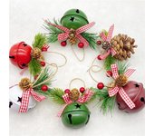Colgante de campana de Navidad, artesanía fina, adornos de campana colgantes para árbol de Navidad festivo, decoraciones navideñas para el hogar H