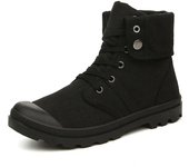 Moda Popular Zapatillas de lona de caña alta Zapatos de otoño para mujer Deportes al aire libre Botas militares cortas Zapatos de trabajo Botines para hombre Botines para mujer Rosa 35 rojo