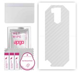 apgo Protective Skin Sticker for the back compatible with Ulefone Armor X5, Wrap Film, Foil, Vinyl - Pattern Transparent Carbon