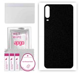 apgo Protective Skin Sticker for the back compatible with Wiko View4, Wrap Film, Foil, Vinyl - Pattern Matte Black