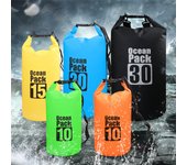 Mochila seca impermeable para exteriores de 10L / 15L / 20L / 30L, bolsa flotante de agua, saco superior enrollable para kayak 10L negro