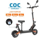Patinete eléctrico JOYOR S8E con homologación para circular por carretera, 800 W, 48 V, 26 AH(1248 Wh) Patinete eléctrico de 10  con asiento, NFC y espejo retrovisor, 80 km, 45 km/h negro