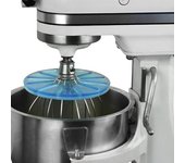 Deflector antisalpicaduras para batidoras KitchenAid: cuchilla raspadora protectora contra salpicaduras fácil de limpiar para batidoras de pie con cabezal inclinable compatible con batidor de 6 alambres Round azul