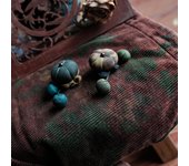 Johnature Vintage surtido pequeño caqui colgante accesorio broche Pin color aleatorio One Size rojo