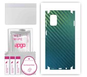 apgo Protective Skin Sticker for the back+sides compatible with Samsung Galaxy M31s, Full Wrap Film, Foil, Vinyl - Pattern Carbon Chameleon CAKA1