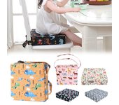 Silla comedor para niños, elevador para bebé, trona para niños, cojín de asiento extraíble gris