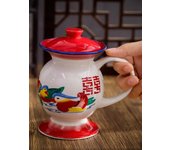 Taza de agua de cerámica, escupidera, modelado creativo, divertido, orinal, taza de té, retro, nostálgico, antiguo, personalidad, esmaltado, inodoro.