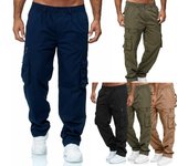 Pantalones cargo para hombre Pantalones de trabajo de combate elásticos ligeros S-4XL 2XL azul marino