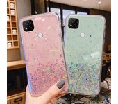Funda de lujo con purpurina brillante para Xiaomi Redmi 9, 9C, 9A, 9 CA, silicona suave, Redmi9, Redmi9A, Redmi9C, NFC, contraportada for Redmi 9 negro