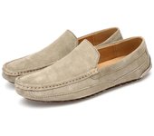 Zapatos para hombre, mocasines de piel de ante para hombre, zapatos náuticos casuales de lujo, hechos a mano, zapatos de conducción de talla grande para hombre, zapatos para hombre 38 marrón claro