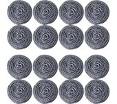 20 unids/bolsa cepillo de limpieza de bolas de alambre de acero inoxidable para lavado de platos de olla de cocina casera