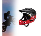 Casco de bicicleta integral para ciclismo con almohadilla desmontable para hombres y mujeres Red Black