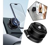 Soporte magnético para teléfono de coche con adsorción al vacío plegable de 360 grados. Para gimnasio 12 giratorio para iPhone 14 Y5L3 Black-1pcs