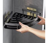 Estantes de baño, estante esquinero para ducha, soporte para almacenamiento de champú, soporte para estante de ducha plata