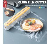 Máquina cortadora de envoltura de plástico para cocina, caja de corte con cuchillo deslizante bidireccional, caja de almacenamiento montada en la pared magnética para el hogar, herramienta de estante de almacenamiento 1pcs azul