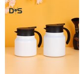 Hervidor de agua tipo prensa de 800/1000 ml, reutilizable, útil, cafetera térmica con filtro 800ML negro