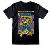 Marvel Avengers - Camiseta unisex para adulto con diseño de cómic de Thanos S negro