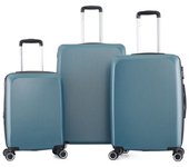 Lot de 3 valises Extensible Rigide Trolley Polycarbonate - LYS Paris 379-3 - Menthe