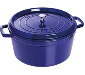 Cocotte en fuente enviada por correo electrónico redonda Staub bleu inter…