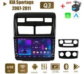icreative Radio de coche Android para KIA Sportage 2007-2011 con botón, reproductor Multimedia para coche, navegación GPS, WIFI, estéreo 2Din, Carplay 2 + 32GB 1+16GB