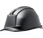 Casco de trabajo PC con visera transparente SC19PCL RA3 con KP [Midori Anzen] Antideslizante ( Transatlántico) Negro/humo