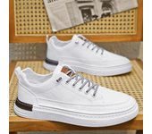 Zapatillas de deporte clásicas para hombre, zapatos informales sin cordones con plataforma, zapatillas de cuero para hombre, nuevos zapatos planos cómodos, mocasines de primavera para hombre 39 caqui