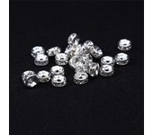 Cuentas espaciadoras redondas de 100 piezas MagiDeal para hacer joyas, accesorios para manualidades oro
