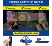 Red de bádminton deportiva de altura ajustable de 610cm de ancho, kit de red portátil para bádminton, tenis, balonvolea con soporte/marco y bolsa de transporte