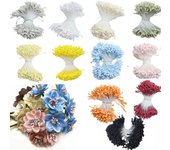 400 piezas de 2 mm de opciones de Moulti, estambre de flores artificiales, perla, pistilo floral para decoración de bodas, fiestas, hogar, accesorios de bricolaje One Size beige