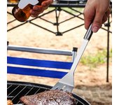Juego de 20 herramientas de acero inoxidable para barbacoa, kit completo de accesorios para parrilla con espátula, pinzas, tenedores para barbacoa de camping al aire libre, resistente a altas temperaturas negro