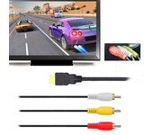 1080P HDTV HD compatible macho a 3 RCA Audio Video AV Cable transmisor de señal conector de Audio negro