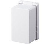 Yamazaki Jitsugyō (Yamazaki) Protector de tomacorriente blanco aprox.. Cubierta de tomacorriente inteligente de 7 cm de ancho x 6 cm de profundidad x 12 cm de alto, compatible con 1 a 3 puertos, prevención de travesuras 4156