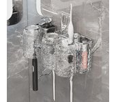 Set de cepillo de dientes y enjuague bucal de pared: Portacepillos de dientes eléctrico con vaso