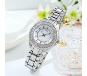 Reloj de mujer de moda con diamantes gitanos Reloj de mujer Reloj de cuarzo para mujer plata