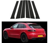 Postes de pilar de ventana de puerta de coche, cubierta de moldura, pegatinas de cubierta embellecedora para Porsche Macan 2014 2015-2022 con apariencia de fibra de carbono