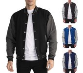 Chaqueta informal para hombre, otoño-invierno, talla europea, suéter, cárdigan, abrigo, chaqueta de béisbol con botones, ropa para hombre S azul