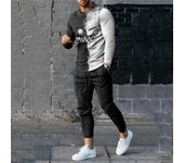 Conjuntos de chándal para hombre, pantalones, conjuntos de 2 piezas, sudadera estampada, pantalones de chándal, trajes, camisetas de gran tamaño, pantalones, conjuntos, ropa informal para hombre M