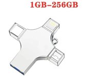 Disco U USB3.0 de alta velocidad, doble uso para teléfono móvil y computadora, Apple, Micro, tipo C multifunción cuatro en uno 128GB