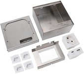 Toma de corriente empotrada de suelo plana, impermeable, de acero inoxidable, oculta, estándar para el hogar