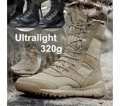Botas ultraligeras de fuerzas especiales Adaptación todo terreno Botas de combate fantasma TEX Transpirables PMC Botas altas para el desierto Hombres al aire libre SFB Entusiastas militares 35 negro