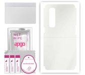 apgo MATTE Protective Skin Sticker for the back compatible with Oppo Find X2 Pro, Wrap Film, Hydrogel Film, Flexible, Soft TPU with positioning layer