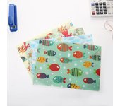 Carpeta archivadora con diseño de medusas, estrellas de mar y animales marinos kawaii, organizador de documentos de escritorio con botón a presión, bolsa de archivo de PVC A4, accesorios de oficina de papel